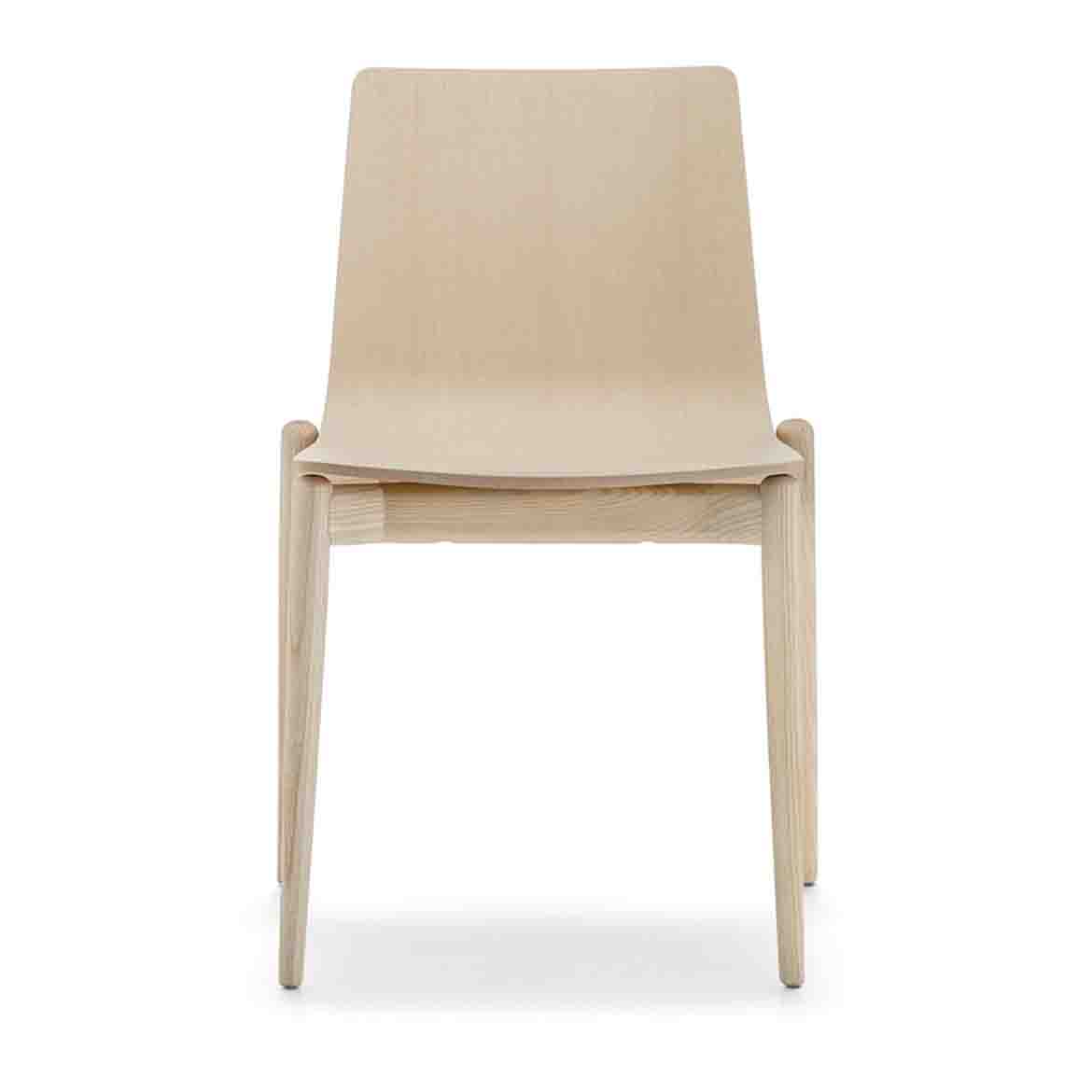 Ash timber frame in bleached, black or light grey stained finish. Plywood shell.